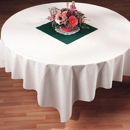 White Linen Like tablecloths are designed to fit round tables 5 feet in diameter. Visit My Paper ...