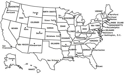United States Map Quiz Printable