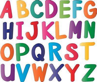 Kids Bedroom Living Room Multi-colored English Alphabet Letters Wall ...