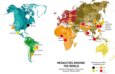 A map of the world's mega cities. For more on reaching these cities for ...