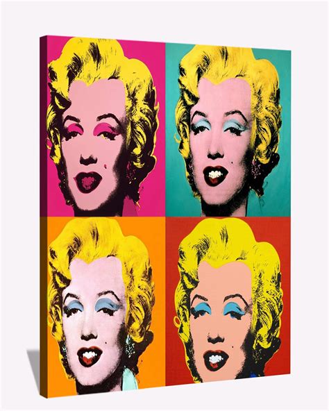 Andy Warhol Paintings Warhol Pop Art Monroe Framed Wall Art For Bedroom ...