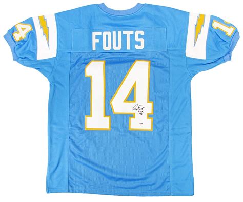 Dan Fouts Autographed San Diego Chargers Powder Blue Jersey w/HOF'93 ...