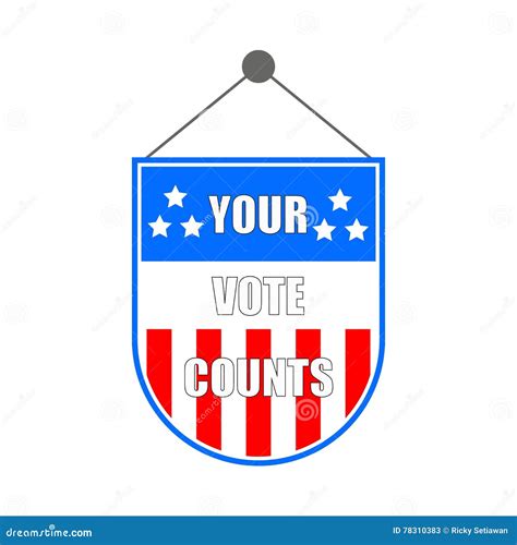 Your Vote Counts Banner stock illustration. Illustration of flag - 78310383