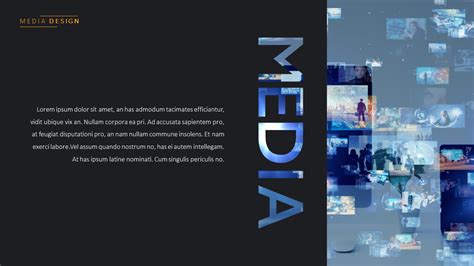 Media Simple PowerPoint Template Design