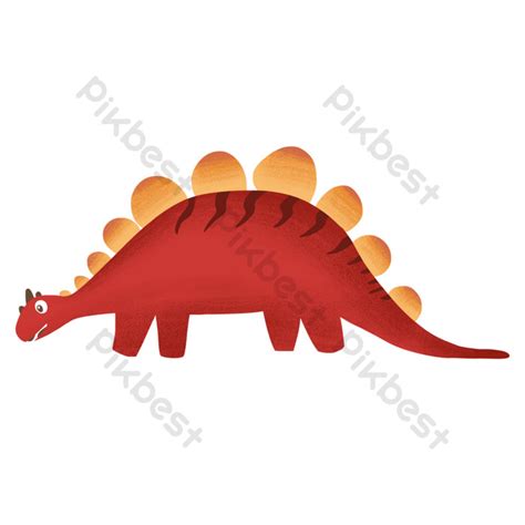 Cartoon red dinosaur illustration | PNG Images PSD Free Download - Pikbest