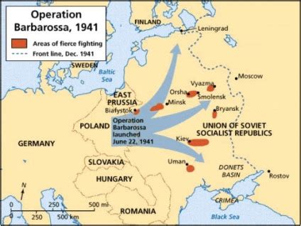 Operation Barbarossa Timeline Map