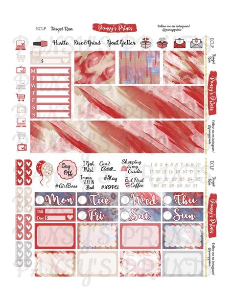 Printable Planner Stickers Erin Condren Vertical Weekly | Etsy