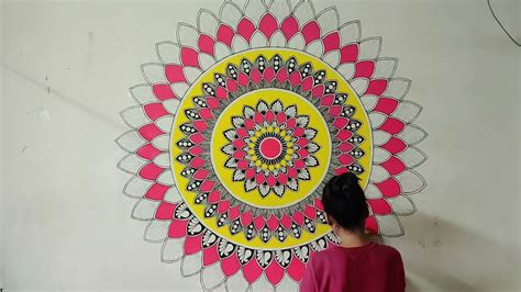 Mandala Wall Art| Mandala Art on Wall | NO STENCILS | S crafts - YouTube