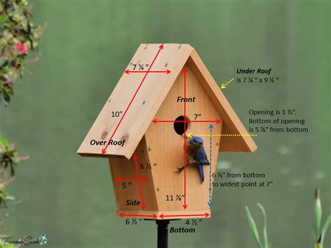 Design and Dimensions for DIY Bluebird-Approved Birdhouse. Tutorial at FanningSparks ...