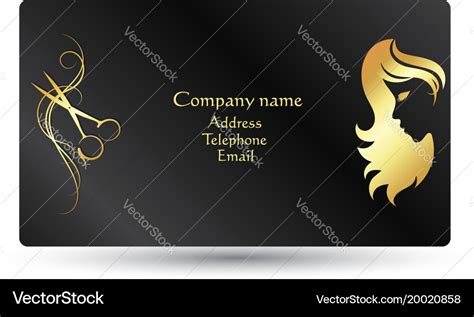 Business card beauty salon and hairdresser Vector Image