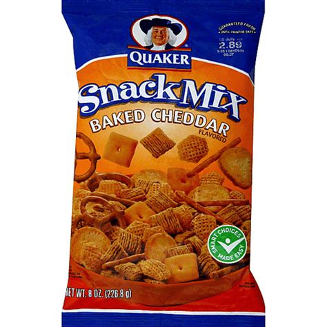 Quaker Snack Mix, Baked Cheddar Flavored | Shop | Valli Produce ...