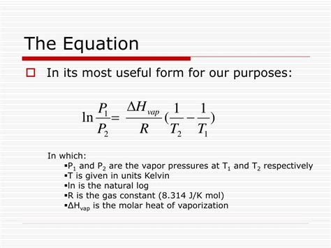 PPT - Clausius-Clapeyron Equation PowerPoint Presentation, free download - ID:800975