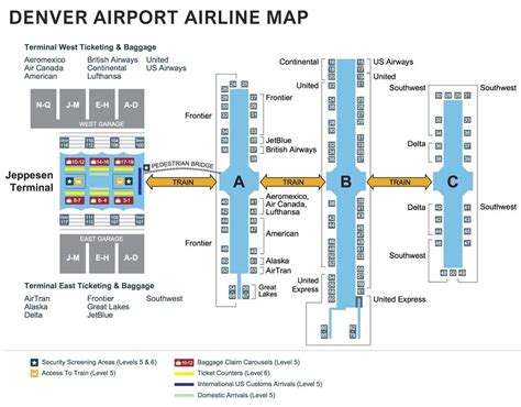 Denver Airport Map - Terminal, Gate, Food Map