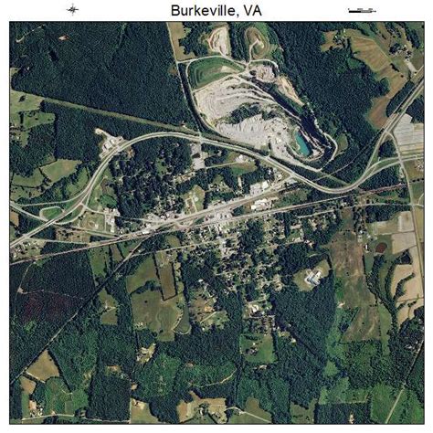 Aerial Photography Map of Burkeville, VA Virginia