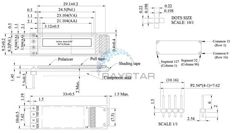 SSD1306 OLED Display 0.84-inch Module with I2C - Raystar