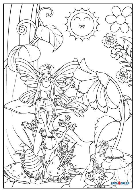 Free Printable Fairy Garden Coloring Pages For Kids