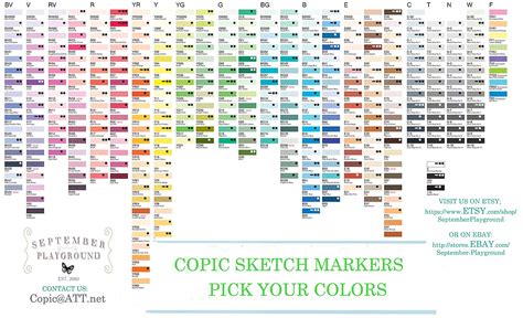 Copic Sketch Color Chart at PaintingValley.com | Explore collection of Copic Sketch Color Chart