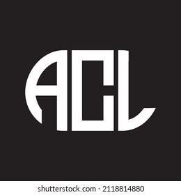 Acl Letter Logo Design On Black Stock Vector (Royalty Free) 2118814880