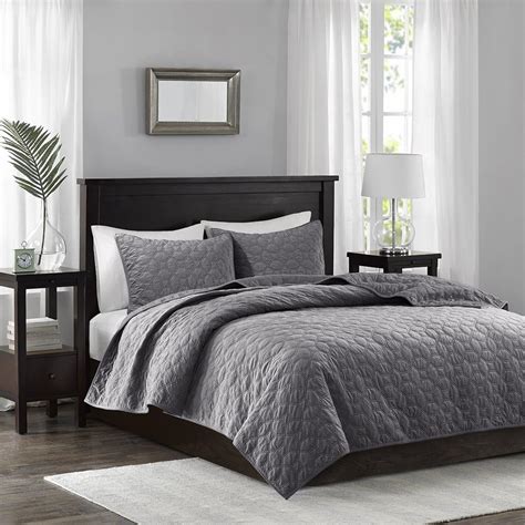 Best Grey King Bedding Set Quilted - Your Home Life