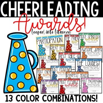 CHEERLEADING CHEER AWARDS MANY COLOR COMBINATIONS NO PREP! | TpT