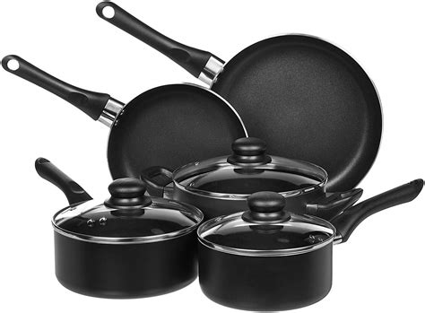 Buy AmazonBasics 8-Piece Non-Stick Cookware Set Online at Low Prices in ...