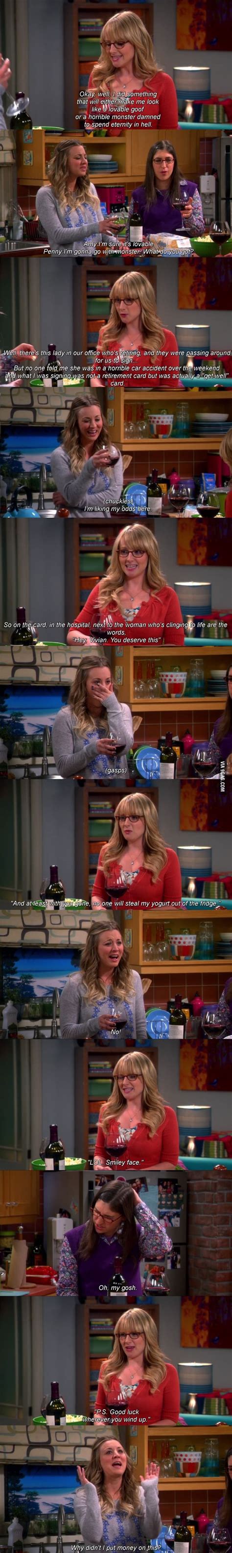 Not the usual Bernadette | Big bang theory, Bigbang, Laugh