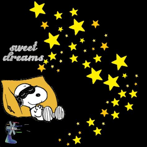 Snoopy: Sweet Dreams via GIPHY gif, sleep, sleep mask, fan, white noise, stars, rest | Goodnight ...