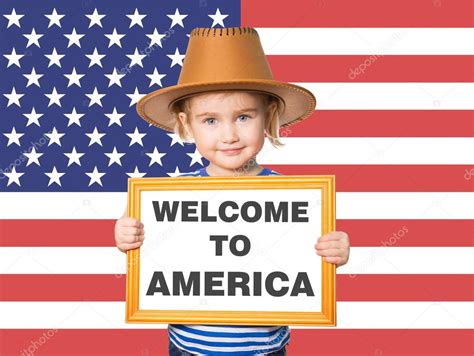 Text welcome to America. — Stock Photo © volkovslava #97536110