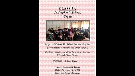 St. Stephen's School, Togan (New Chandigarh) Class 3-A - YouTube