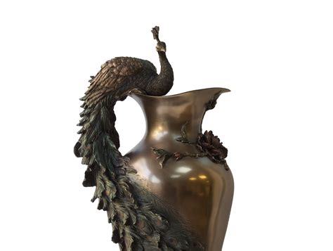 16.93 Art Nouveau Peacock Vase - Etsy