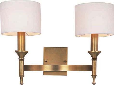 Maxim Lighting Fairmont Natural Aged Brass Two-Light Wall Sconce ...