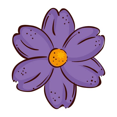 cute flower purple color isolated icon 4832355 Vector Art at Vecteezy