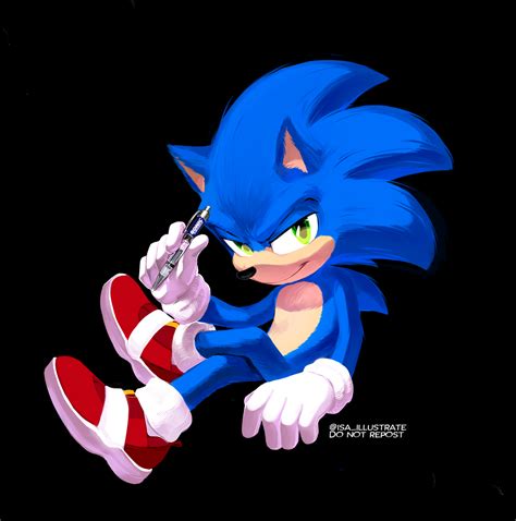 Super Movie Sonic Drawing