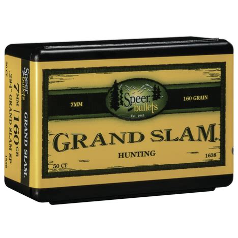 Speer Grand Slam® Bullets 0.284 (284 Caliber, 7mm) 160 Grain Jacketed ...