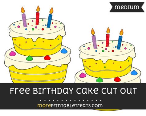 Birthday Cake Cut Out – Medium