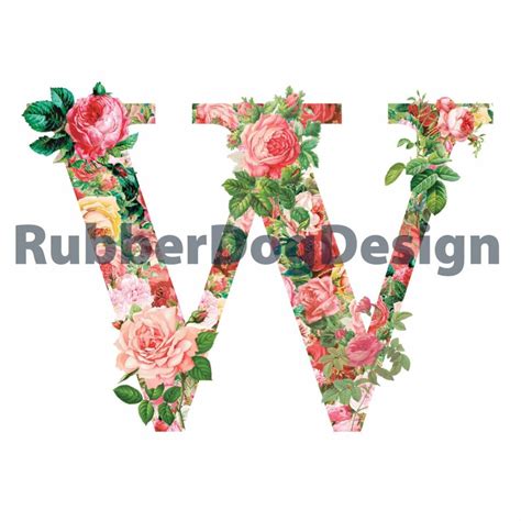 FLORAL LETTERS & NUMBERS Digital Flower Fonts Clip Art - Etsy