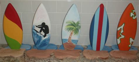 Handmade 1ft Tall Surf Surfboard Party Table Centerpiece Decor by surfboardbeachart | CustomMade.com