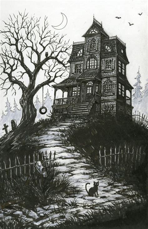 Drawings Of Haunted Houses – Warehouse of Ideas