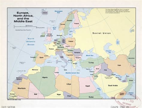 Large detailed old political map of Europe, North Africa and the Middle ...