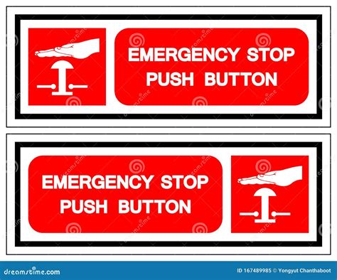 Emergency Stop Push Button Symbol Sign,Vector Illustration, Isolate on ...