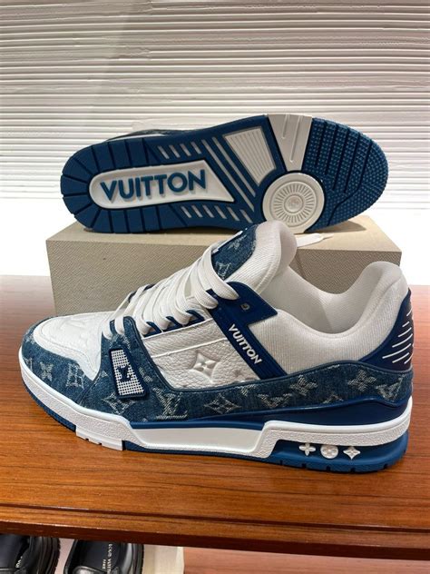 Louis Vuitton LV Trainers Monogram Denim (Blue) | Louis vuitton shoes sneakers, Louis vuitton ...