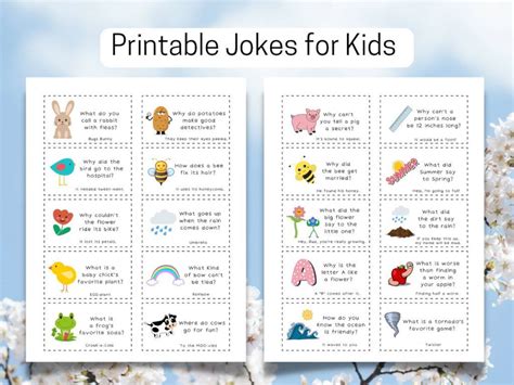 Spring Lunchbox Notes, Jokes for Kids, Printable Jokes for Kids, Lunchbox Notes, Spring Jokes ...