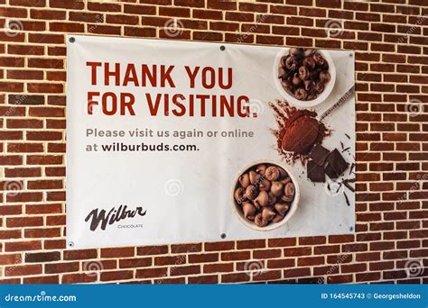 Wilbur Chocolate Thank You for Visiting Sign Editorial Stock Photo - Image of tourism, lititz ...