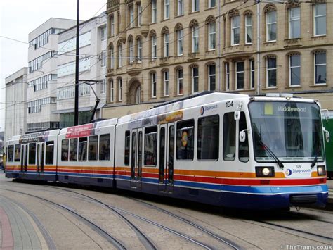 Picture of Sheffield Supertram tram 104 at Cathedral stop : TheTrams.co.uk