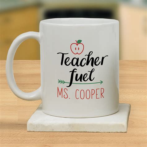 Personalized Teacher Fuel Coffee Mug | GiftsForYouNow