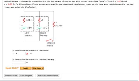 Solved A dead battery is charged by connecting it to the | Chegg.com