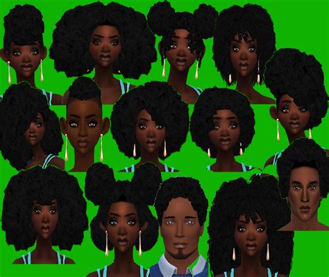 sims4 alpha 4c afro hair - Dopecherryblossomheart