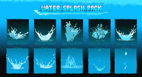 Pixel Art - Water Splash Pack in 2D Assets - UE Marketplace