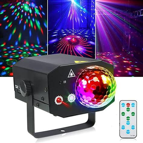 LingStar Party Lights,Disco DJ Lights Rave Stage Lighting Projector Effect Sound Activated Flash ...