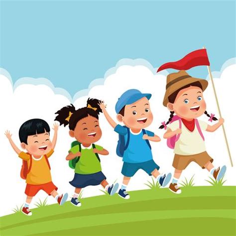 children on school field trip 653209 Vector Art at Vecteezy